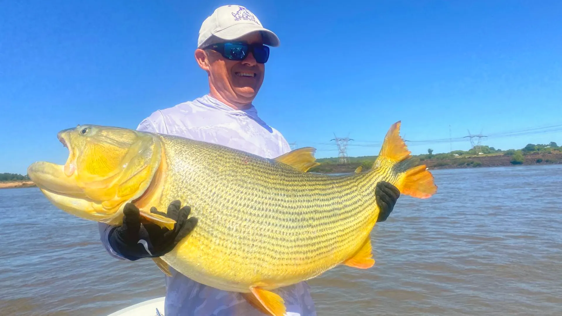 Dave Viale with 49-Pounder Dave Viale with a 49-pound golden dorado from River Plate Golden Dorado like La Zona but with lodging on the Uruguay side of the River.
