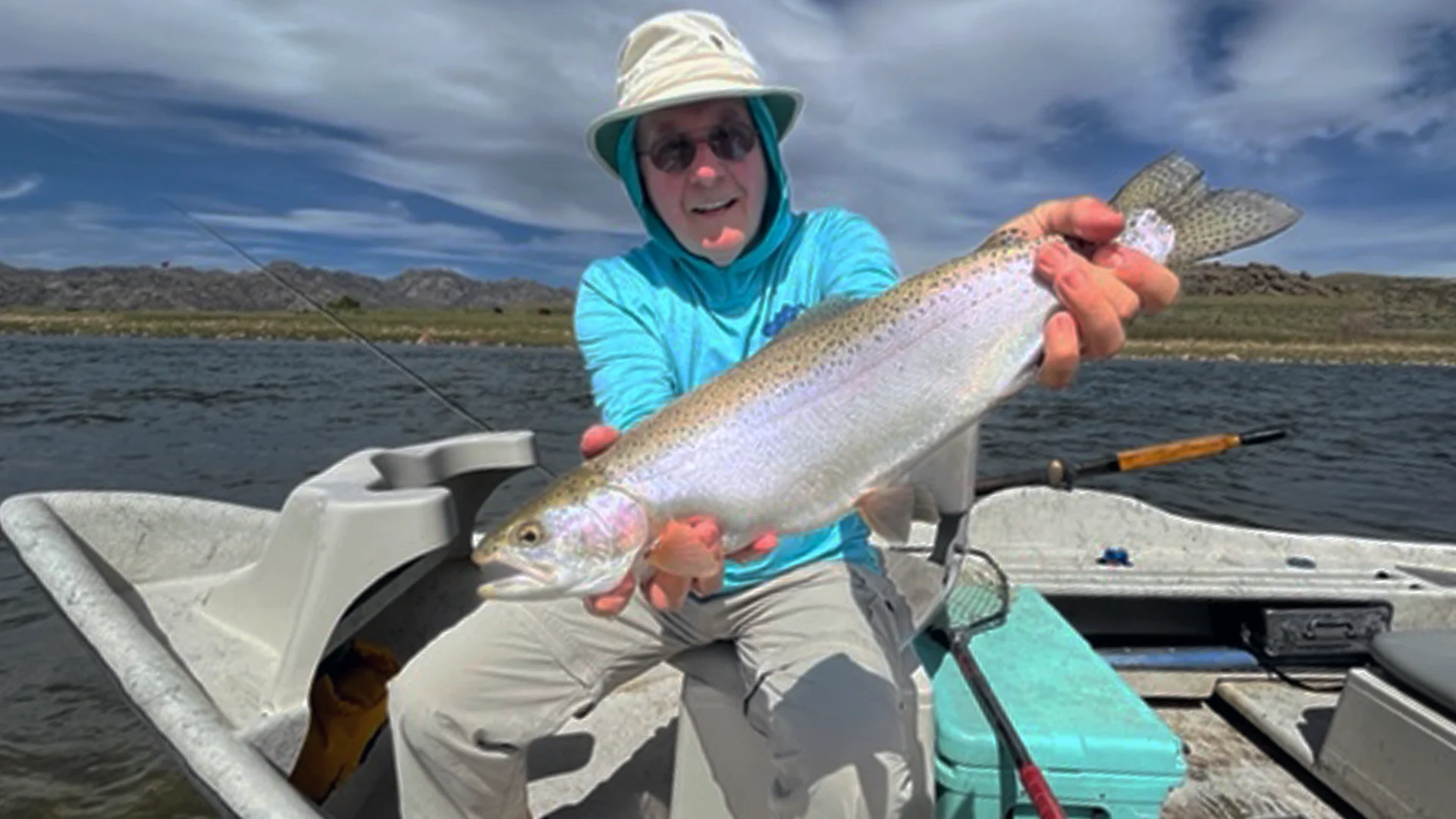 Big Rainbow Trout Fly fishing Wyoming's North Platte River for big rainbow trout - our outfitter has exclusive access to private waters.